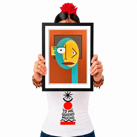 Pôster Cubiface 21 - Arte Colecionável - Tamanho A4 - Sem Moldura - Orientação Retrato