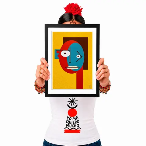 Pôster Cubiface 22 - Arte Colecionável - Tamanho A4 - Sem Moldura - Orientação Retrato