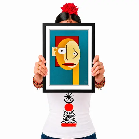 Pôster Cubiface 23 - Arte Colecionável - Tamanho A4 - Sem Moldura - Orientação Retrato