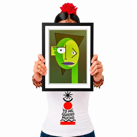 Pôster Cubiface 24 - Arte Colecionável - Tamanho A4 - Sem Moldura - Orientação Retrato
