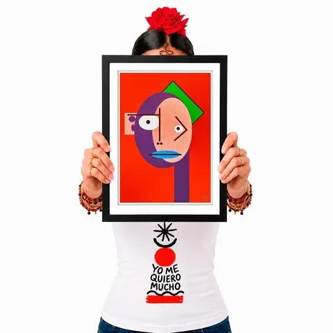 Pôster Cubiface 29 - Arte Colecionável - Tamanho A4 - Sem Moldura - Orientação Retrato
