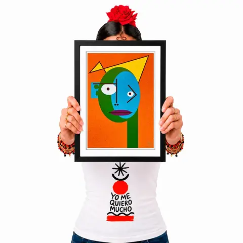 Pôster Cubiface 30 - Arte Colecionável - Tamanho A4 - Sem Moldura - Orientação Retrato