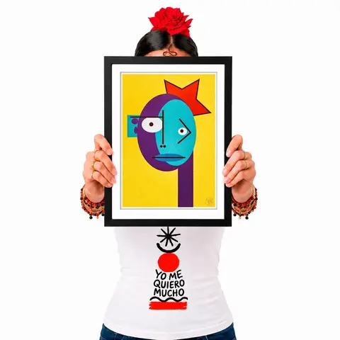Pôster Cubiface 32 - Arte Colecionável - Tamanho A4 - Sem Moldura - Orientação Retrato - Fine Art