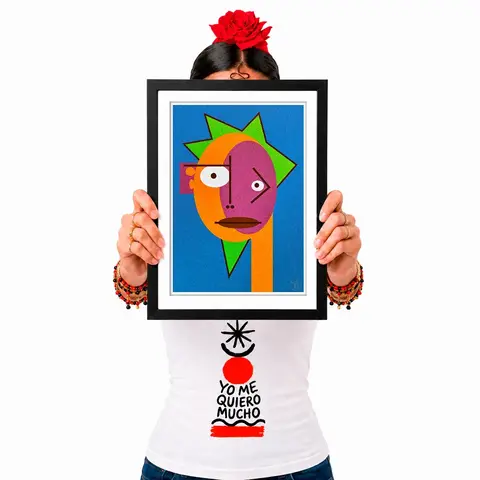 Pôster Cubiface 33 - Arte Colecionável - Tamanho A4 - Sem Moldura - Orientação Retrato