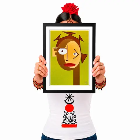 Pôster Cubiface 34 - Arte Colecionável - Tamanho A4 - Sem Moldura - Orientação Retrato