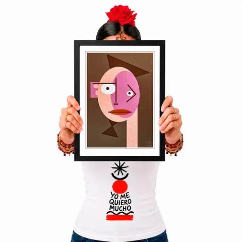 Pôster Cubiface 35 - Arte Colecionável - Tamanho A4 - Sem Moldura - Orientação Retrato