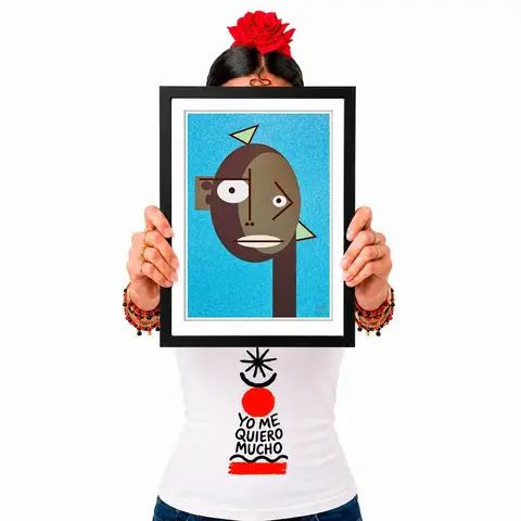 Pôster Cubiface 36 - Arte Colecionável - Tamanho A4 - Sem Moldura - Orientação Retrato
