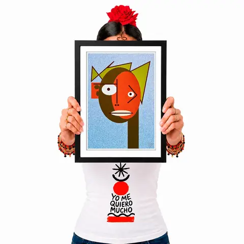 Pôster Cubiface 37 - Arte Colecionável - Tamanho A4 - Sem Moldura - Orientação Retrato