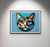 Pôster Ilustração Estilo WPAP - Gato 01 - Sem Moldura - Orientação Retrato - Tamanhos: A0, A1, A2 e A3 - Fine Art - comprar online