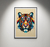 Pôster Ilustração Estilo WPAP - Face Tigre - Sem Moldura - Orientação Retrato - Tamanhos: A0, A1, A2 e A3 - Fine Art - comprar online