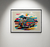 Pôster Ilustração Estilo WPAP - Kombi - Sem Moldura - Orientação Paisagem - Tamanhos: A0, A1, A2 e A3 - Fine Art - comprar online