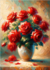 Pôster Impressionista - Floral - Rosas Vermelhas 02