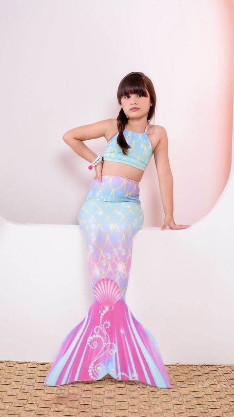 Cauda de Sereia Infantil AQUA ROSA