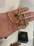 CORRENTE CADEADO DUPLO + PINGENTE CRUZ AMARRADA 5mm BANHADO A OURO 18K -