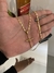 PIASTRINE 4mm+ CRUZ AMARRADA BANHADO A OURO 18K