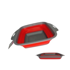 Escorredor Dobravel de Silicone para Macarrão Massas Legumes e Saladas - KALLUAN SHOP