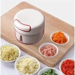 Mini Triturador manual de alho/alimentos/ legumes e verduras - 2 Lâminas afiadas - liquidação