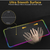 Mouse pad gamer led rgb 7 cores tamanho grande 80x30cm usb - loja online