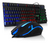 Kit Teclado + Mouse Semi Mecânico Gamer Led Rgb
