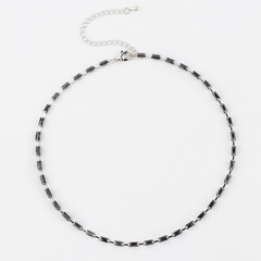 Collar Simetric Black Silver