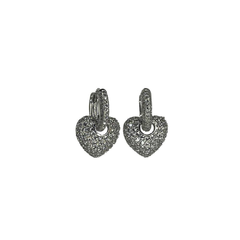 Aro Corazon glitter Plata ( unidad ) en internet