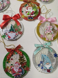 ESFERAS NAVIDEÑAS PLANAS CON SHAKER - Art & DeCo - Scrapbook