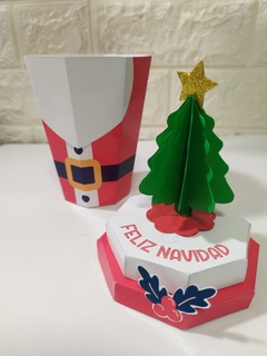 Vasos Papá Noel golosineros - comprar online