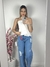 Calça wide leg destroyed