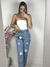 Calça mom jeans destroyed