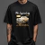 Camiseta preta unissex com estampa de carro clássico Mercedes Benz 1969 e texto "The Legendary Classic Mercedes"