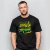 Camiseta preta unissex com estampa do carro Fiat 147 verde e amarelo e texto World Cup 2026