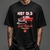 Camiseta preta unissex com estampa de pickup vintage vermelha e texto "Not Old Just Classic Vintage Wagon 1968"