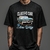 Camiseta preta unissex com estampa de carro clássico Aero Willys 68