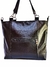 Bolsa Kati tote grande com um lado preto em material vegano, com zíper para organização e design autoral Desarth brasileiro