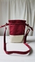 Bolsa Bucket Sonho - Bege e Bordô - Desarth | Bolsas femininas veganas com design autoral e artístico