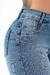 CALÇA JEANS SKINNY MODELADORA LEVANTA BUMBUM CINTURA ALTA - AZUL CLARO - comprar online