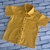 Camisa Social Linho Manga Curta Amarelo Ouro