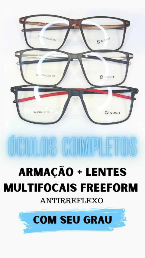 Multifocal Masculino Completo Antirreflexo Óculos - comprar online