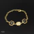 Pulseira Dourada com Pedras Naturais Obsidiana - comprar online