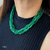 Colar de Pedra Jade Verde Esmeralda na internet