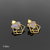 Brinco Dourado com Pedra Abalone - comprar online