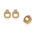 CONJUNTO BRINCO E ANEL DOURADO BANHO 18K