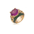Imagem do CONJUNTO BRINCO E ANEL FESTA BANHO OURO 18K