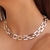 COLAR LUXO CORRENTARIA BANHO RODIO BRANCO na internet
