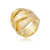 CONJUNTO BRINCO E ANEL LISO BANHO OURO 18K na internet