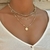 Colar vintage no pescoço corrente de ouro joias femininas acessórios em camada - comprar online