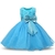 Vestido para criança e bebês com laço, vestido de batismo para meninas