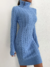 Vestidos Suéter Bodycon Gola Alta Malha de Cabo - comprar online