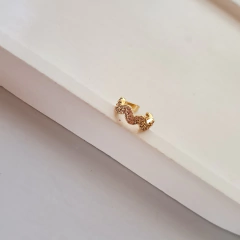 Piercing fake Laura folheado a ouro - comprar online