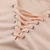 Moda Feminina Cor Sólida Manga Comprida Decote em V Slim Malha Sexy Cordão Cas - loja online